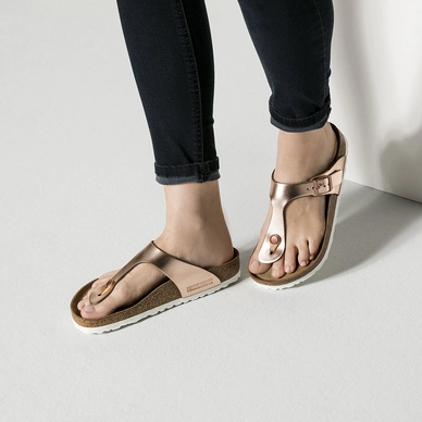 Gizeh soft footbed store metallic copper